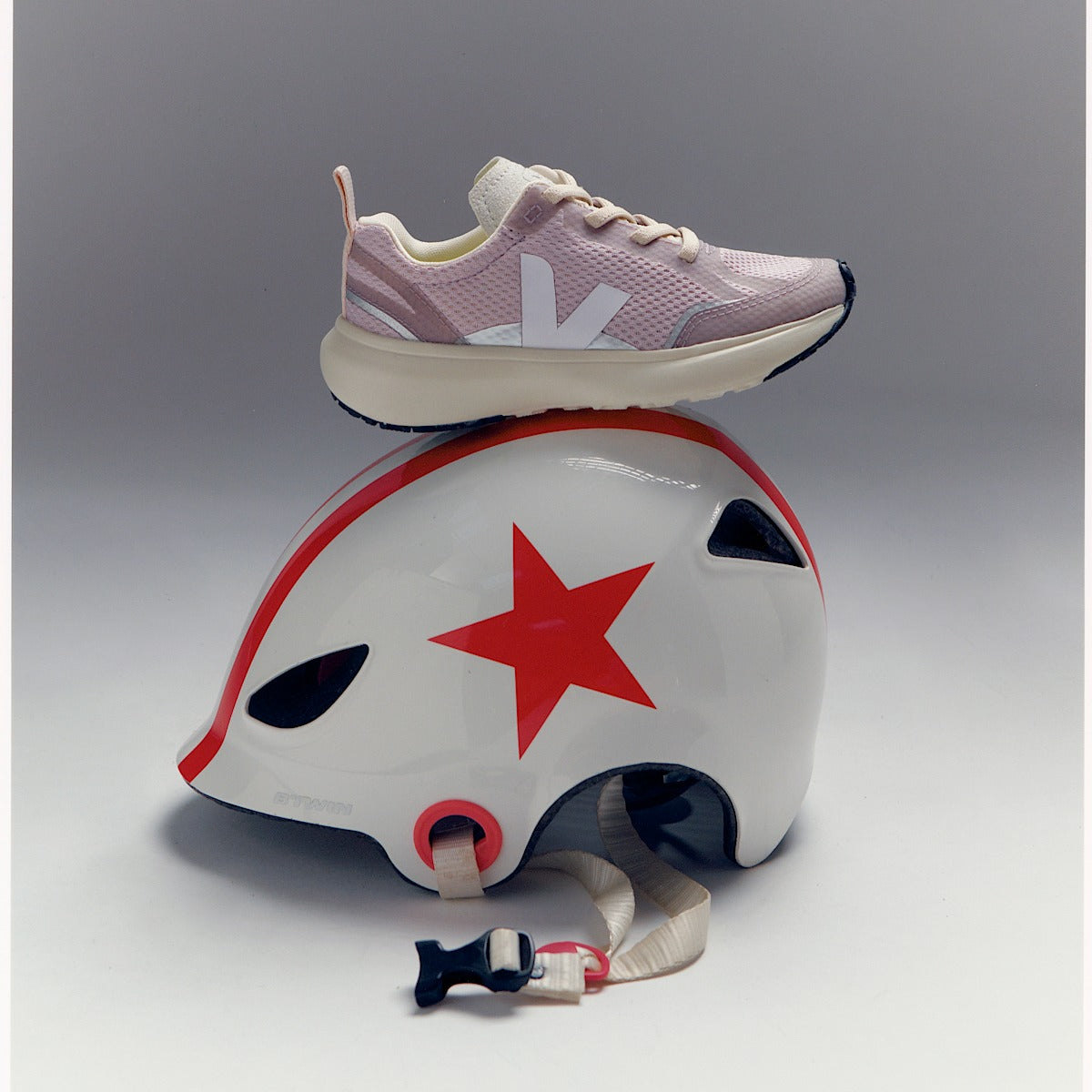 VEJA Canary Elastic Laces Alveomesh Parme White - Image 4