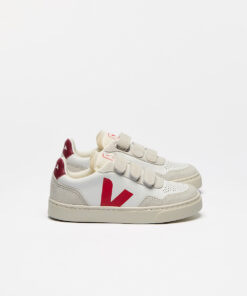VEJA V-90 Leather White Pekin