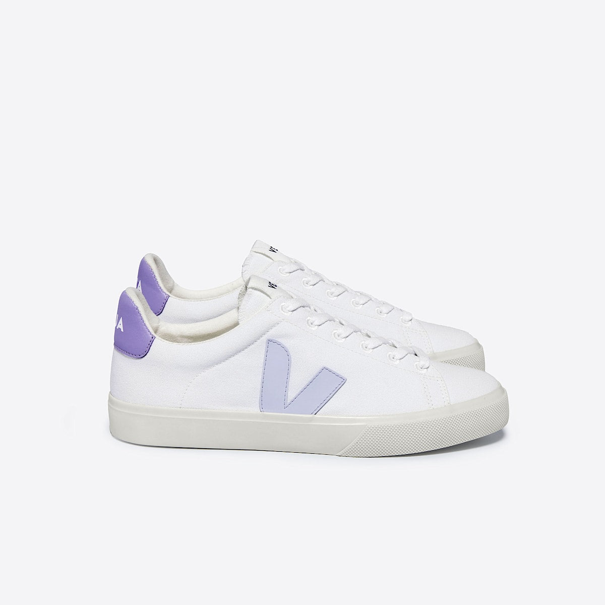 VEJA Campo Canvas White Swan Lavande