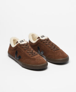 Alternative view of VEJA Volley Furred Suede Walnut Black Eagle
