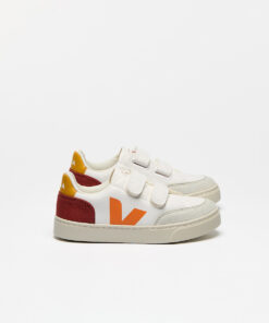 VEJA V-12 Leather White Multico Rouille