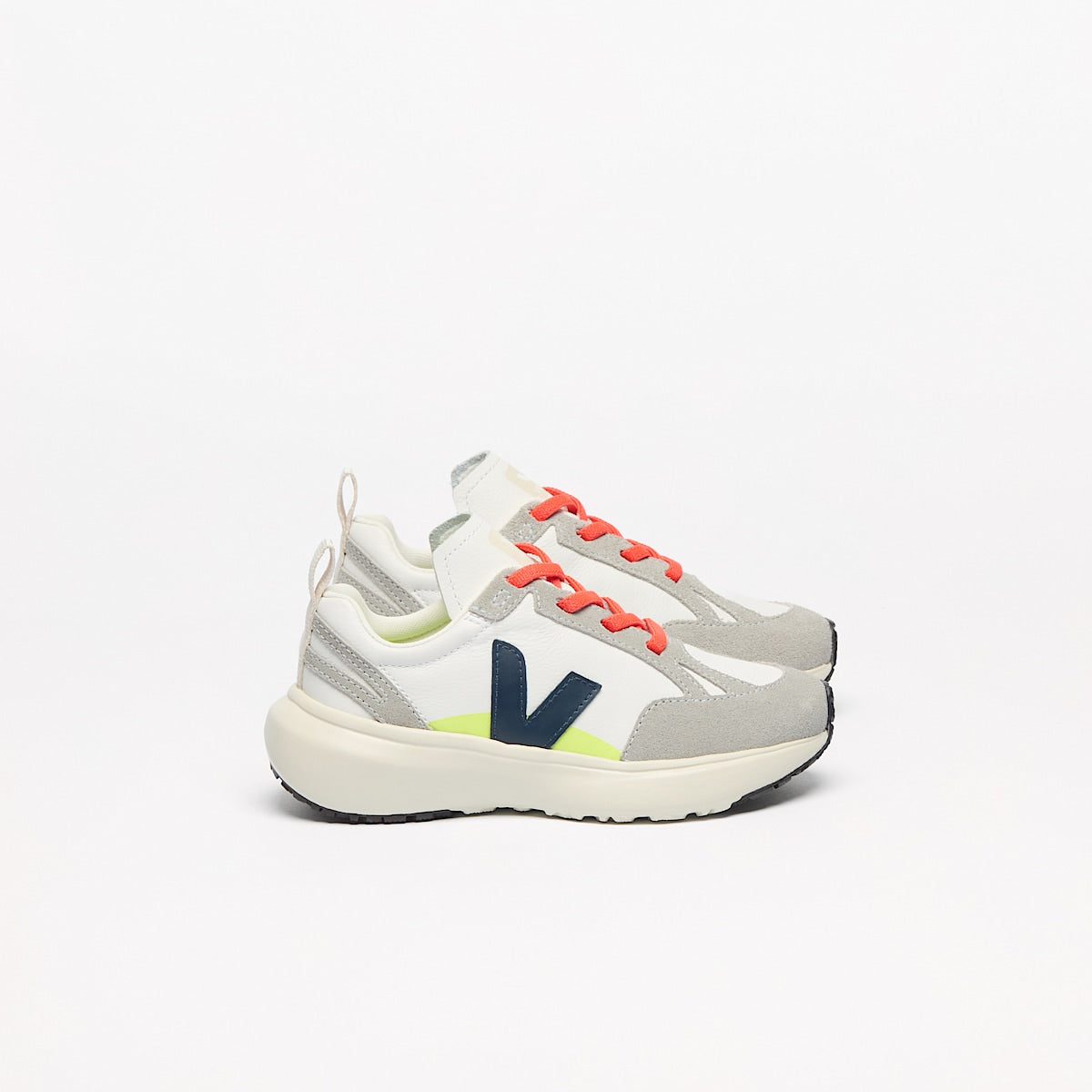 VEJA Canary Elastic Laces Leather White Nautico