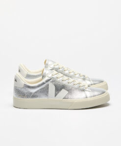 VEJA Campo Leather Silver White