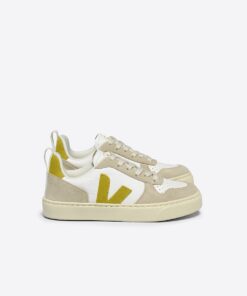 VEJA V-10 Leather White Liquor Almond