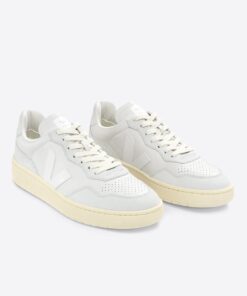 Alternative view of VEJA V-90 Leather Gravel White
