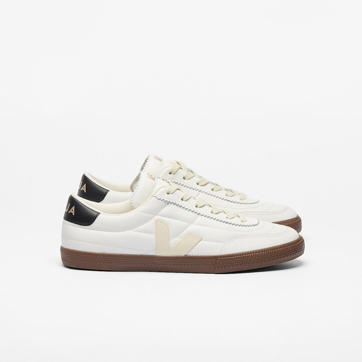 VEJA Panenka Leather White Black Bark