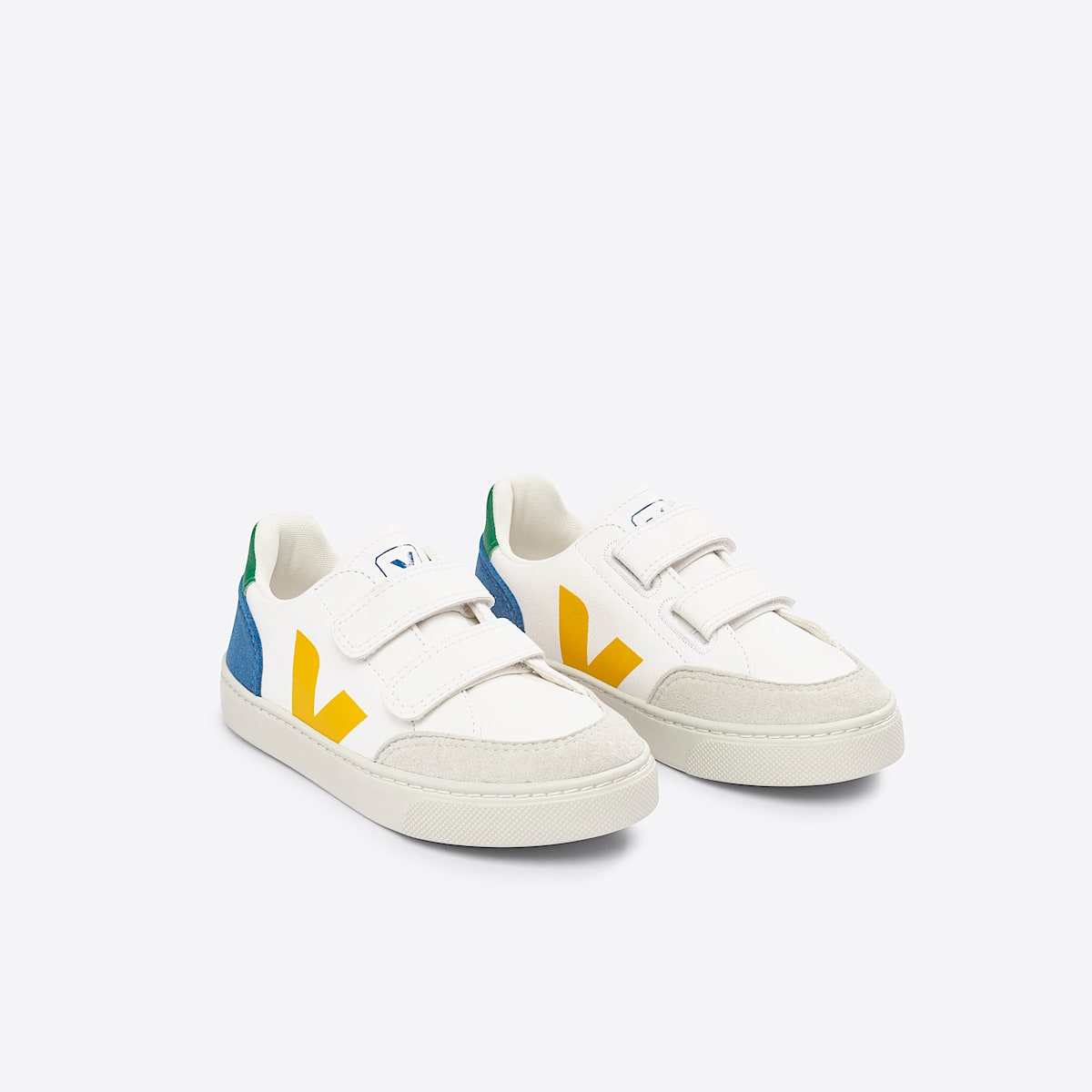 VEJA V-12 Leather White Multico Indigo - Image 4