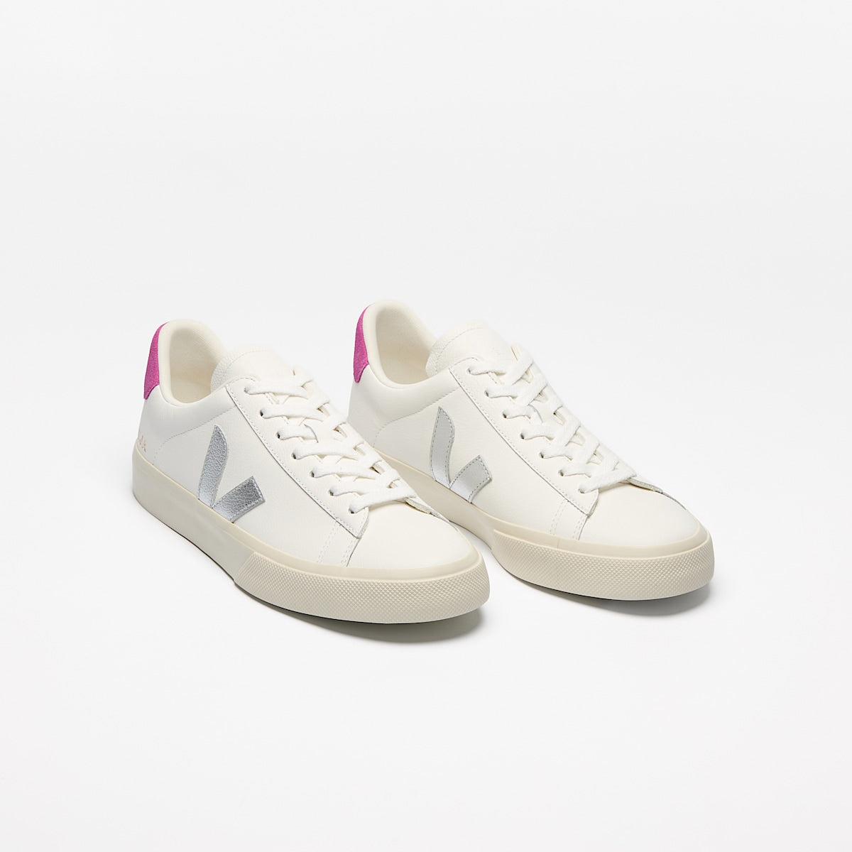VEJA Campo Leather White Silver Ultraviolet - Image 2
