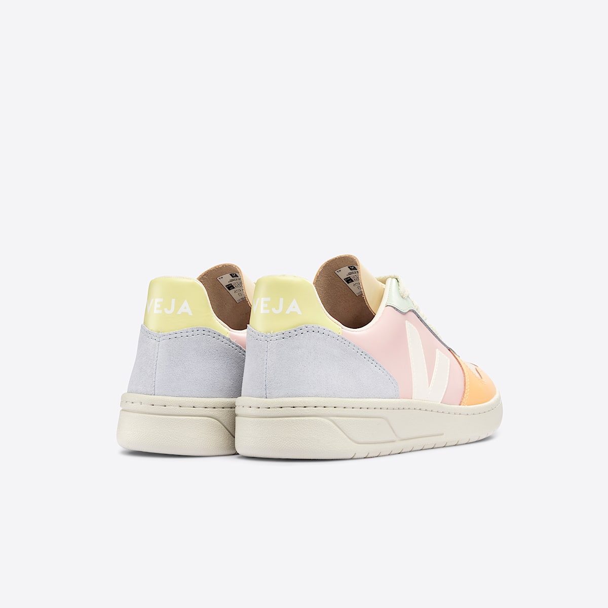 VEJA V-10 Leather Petale White Multico - Image 3