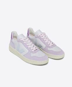 Alternative view of VEJA V-10 Leather Gravel Menthol Parme