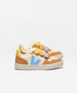 VEJA V-10 Leather Cashew Aqua Umber