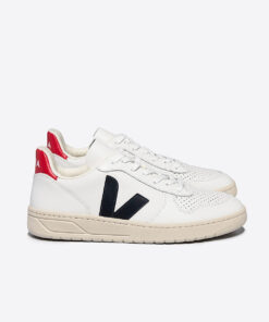 VEJA V-10 Leather White Nautico Pekin
