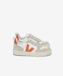 VEJA V-10 Leather White Fury Almond