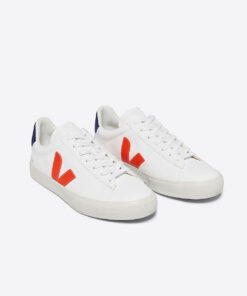 Alternative view of VEJA Campo Leather White Orange Fluo