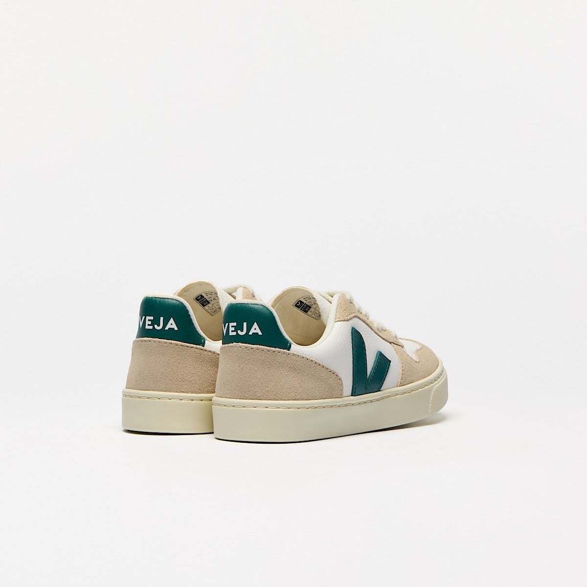 VEJA V-10 Leather White Brittany Almond - Image 3