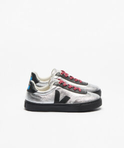 VEJA Volley Elastic Laces Leather x Jelly Mallow Silver
