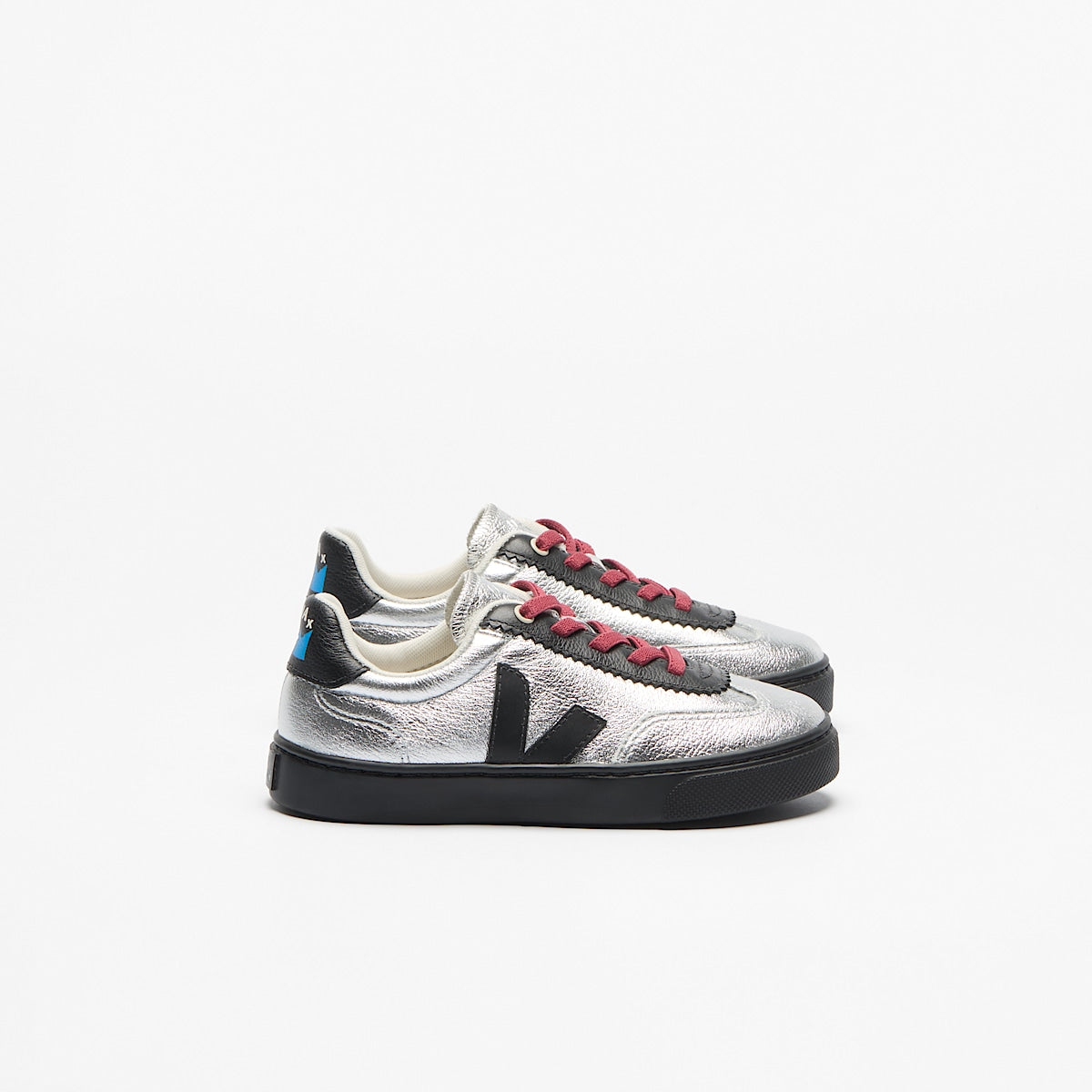 VEJA Volley Elastic Laces Leather x Jelly Mallow Silver