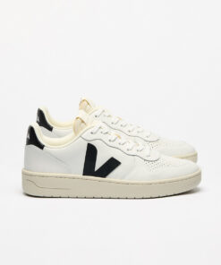 VEJA V-10 Leather White Black