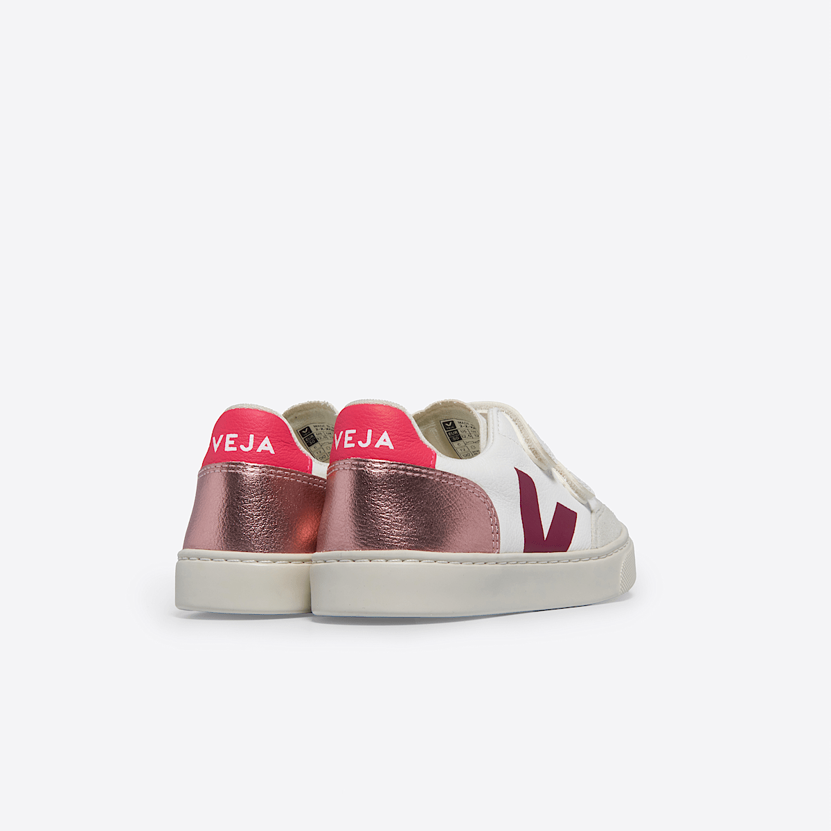 VEJA V-12 Leather White Multico Nacre - Image 3