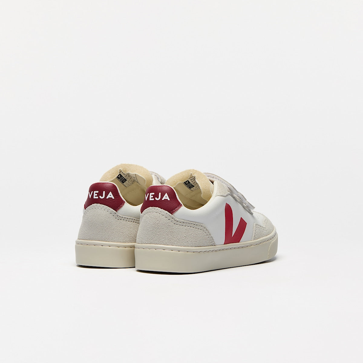VEJA V-90 Leather White Pekin - Image 3