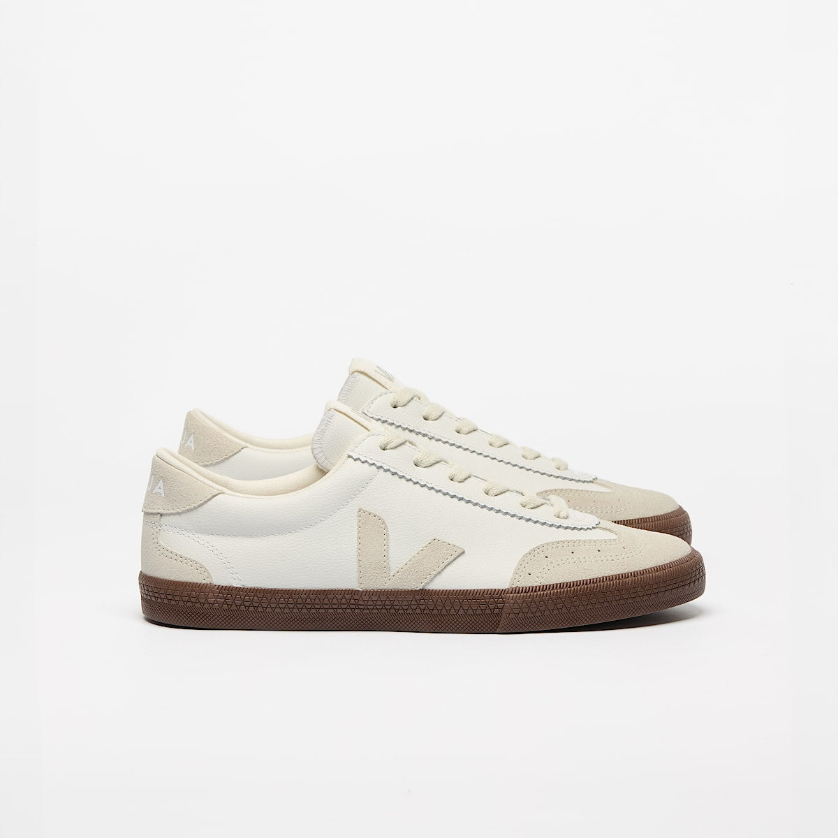 VEJA Volley Leather White Natural Bark