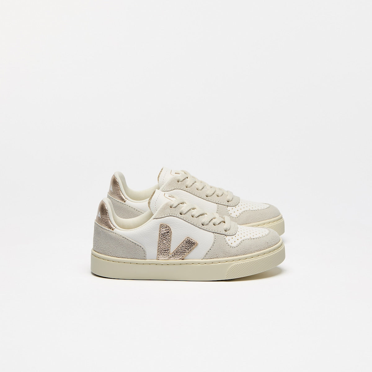 VEJA V-10 Leather White Platine Natural