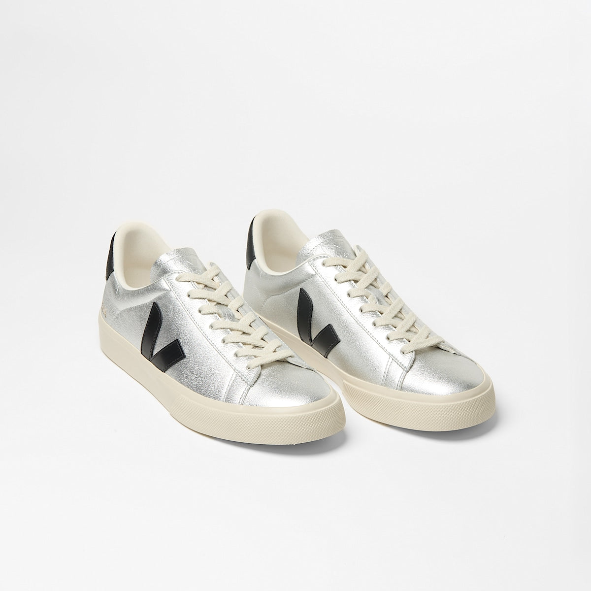 VEJA Campo Leather Silver Black - Image 2