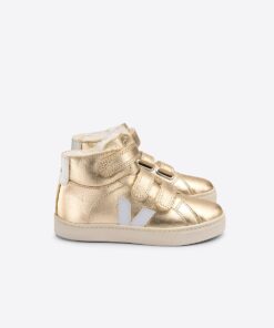 VEJA Esplar Mid Furred Leather Platine White