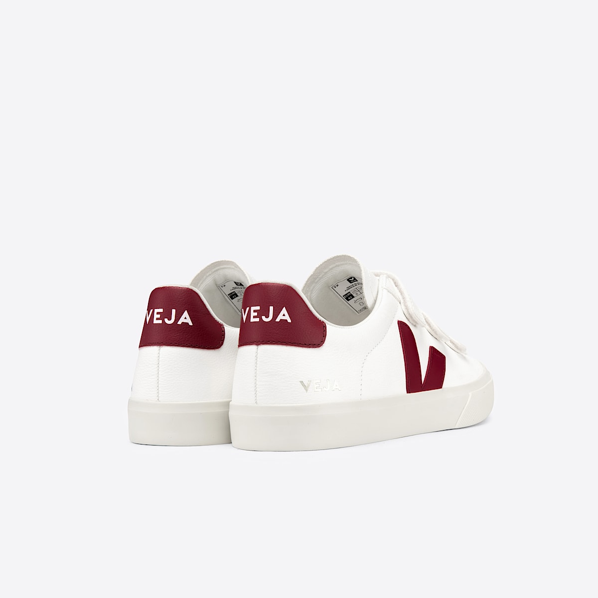VEJA Recife Leather White Marsala - Image 3