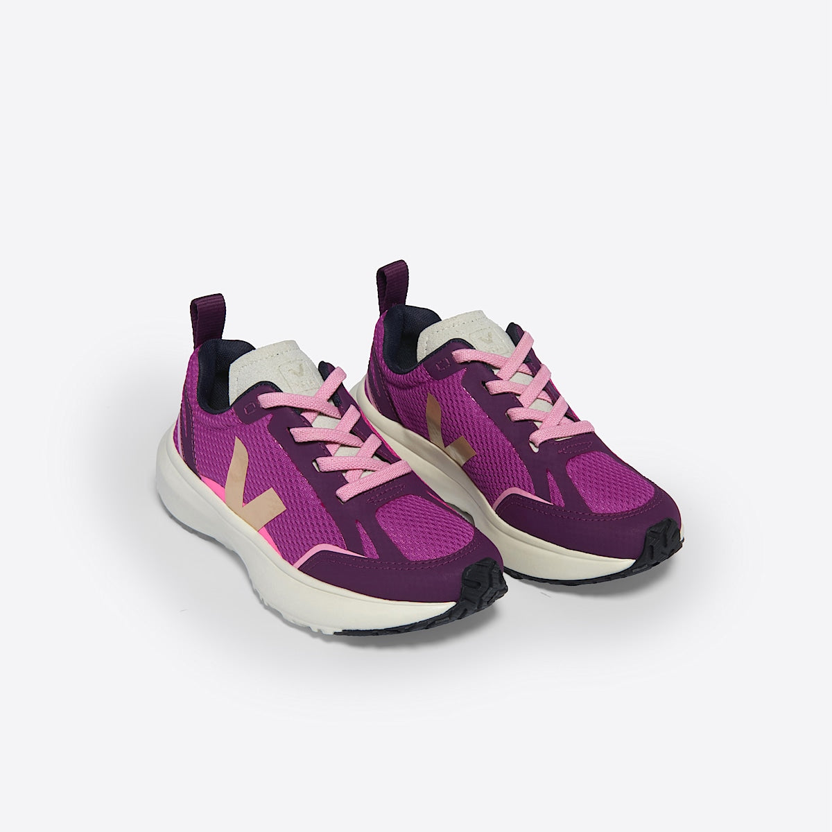 VEJA Canary Elastic Laces Alveomesh Lotus Platine - Image 2