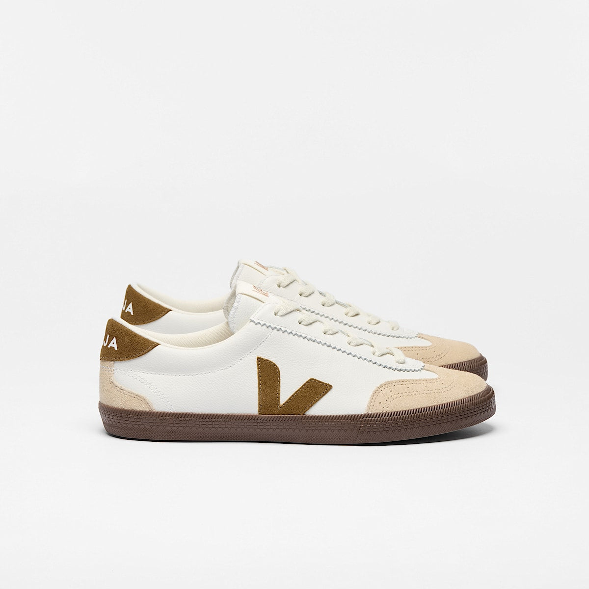 VEJA Volley Leather White Tent Bark