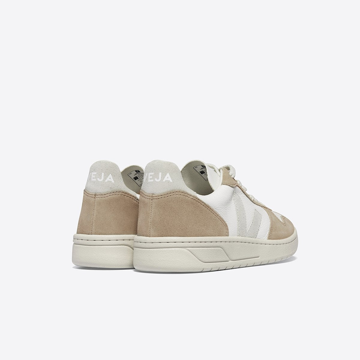 VEJA V-10 Leather White Natural Sahara - Image 3