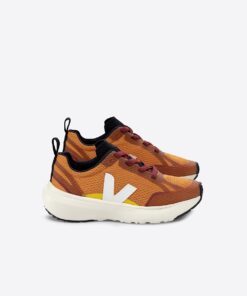 VEJA Canary Elastic Laces Alveomesh Pumpkin White