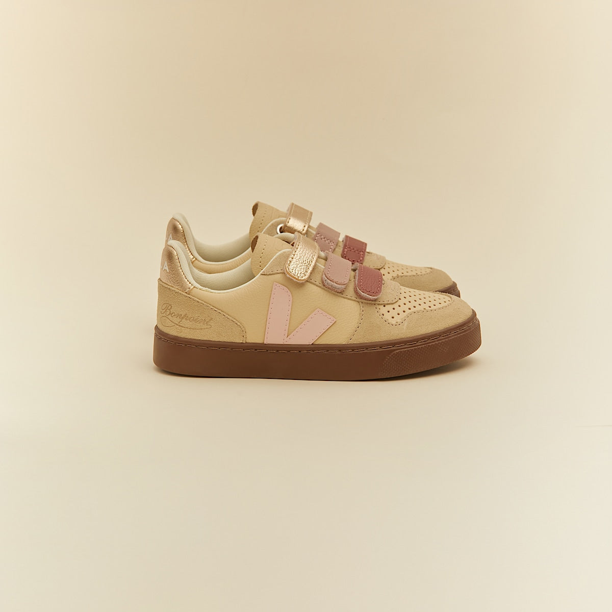 VEJA V-10 Leather x Bonpoint Areia Petale - Image 4