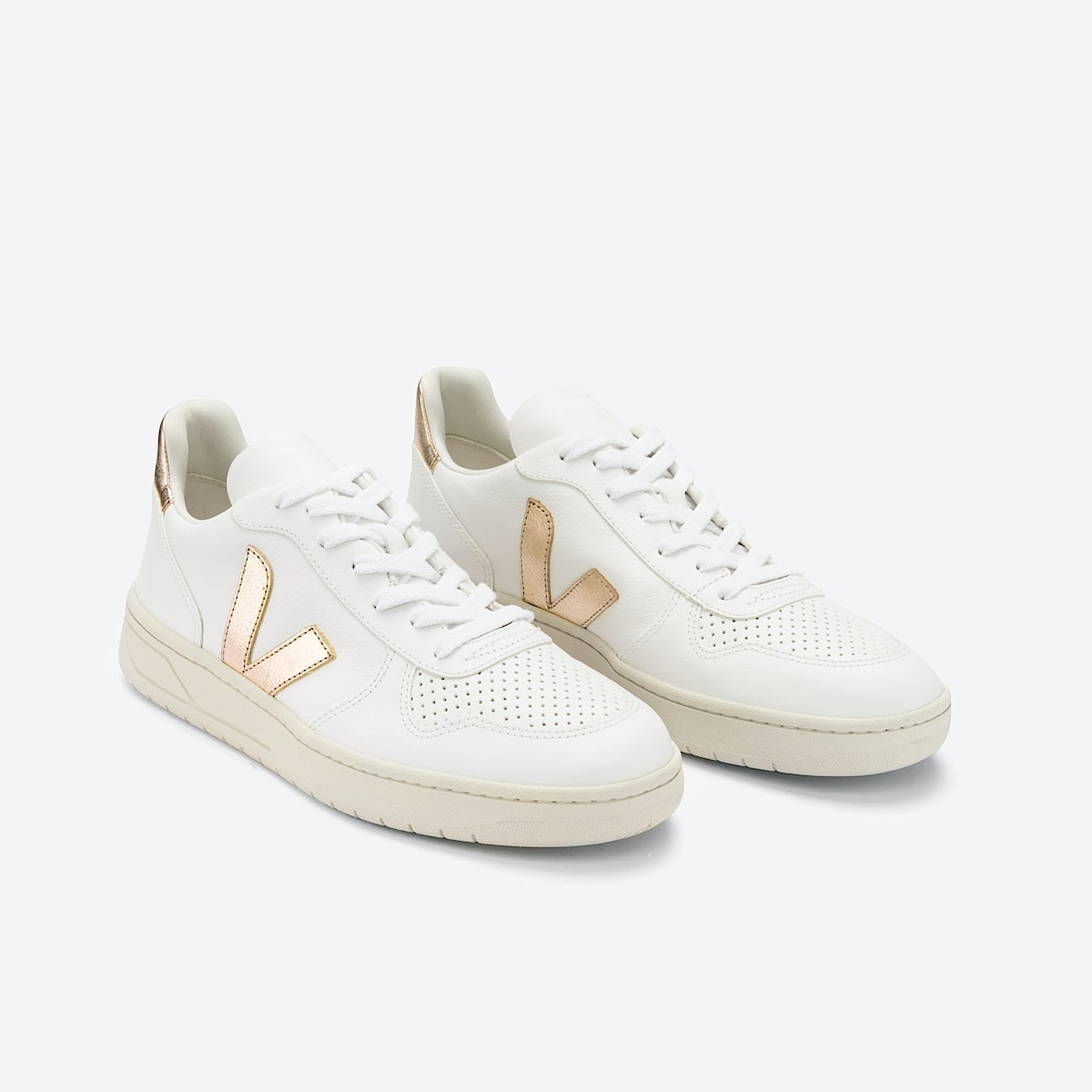 VEJA V-10 Leather White Platine - Image 2