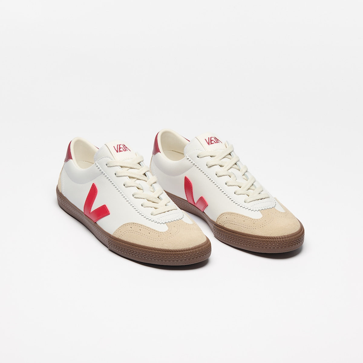 VEJA Volley Leather White Pekin Bark - Image 2
