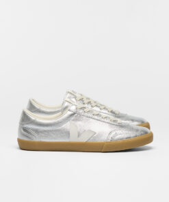 VEJA Volley Leather Silver White Natural