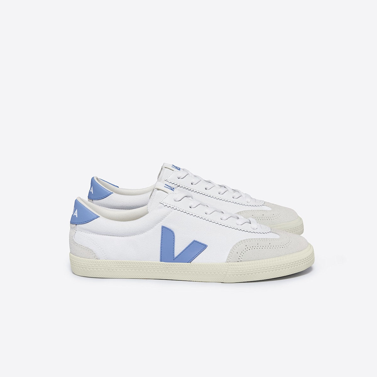 VEJA Volley Canvas White Aqua
