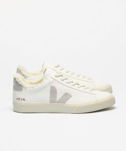 VEJA Campo Furred Leather White Light Grey