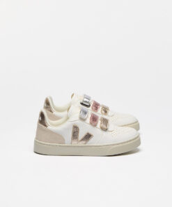 VEJA V-10 Leather Multico White Shiny