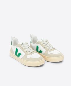 Alternative view of VEJA V-10 Leather White Emeraude Almond