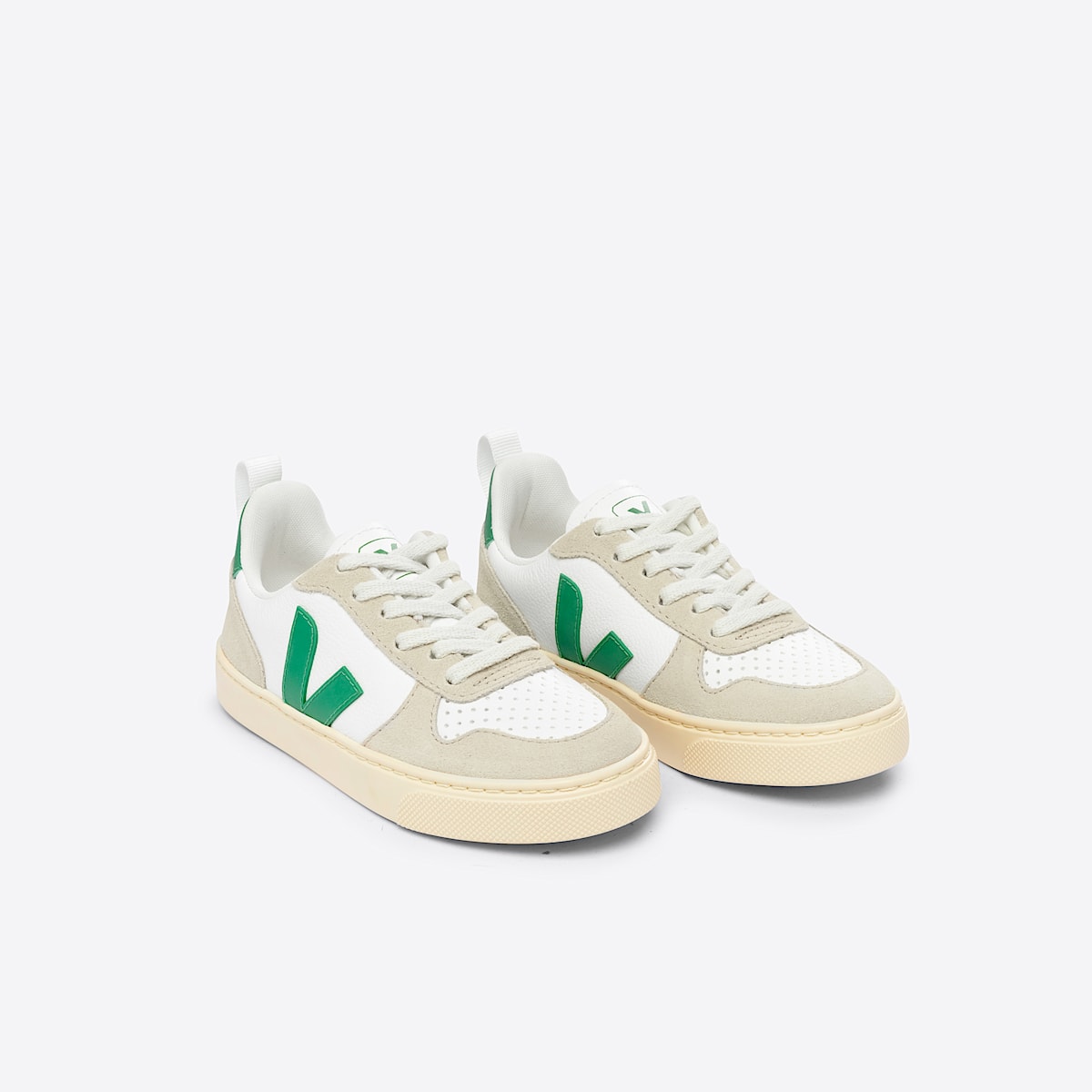 VEJA V-10 Leather White Emeraude Almond - Image 2