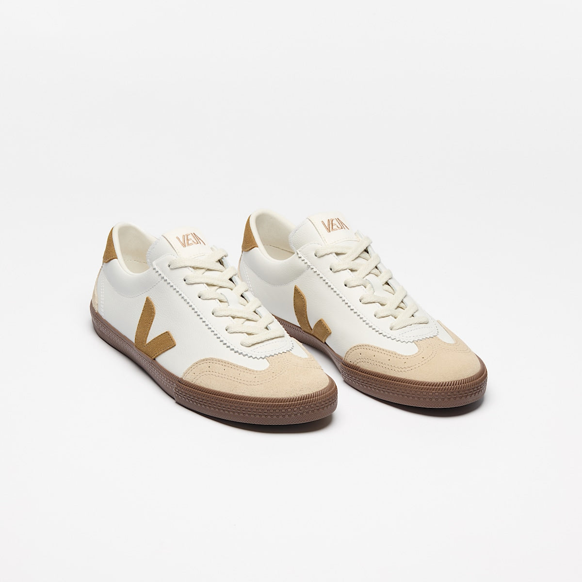 VEJA Volley Leather White Tent Bark - Image 2