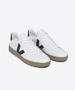 Alternative view of VEJA V-12 Leather White Black Dune