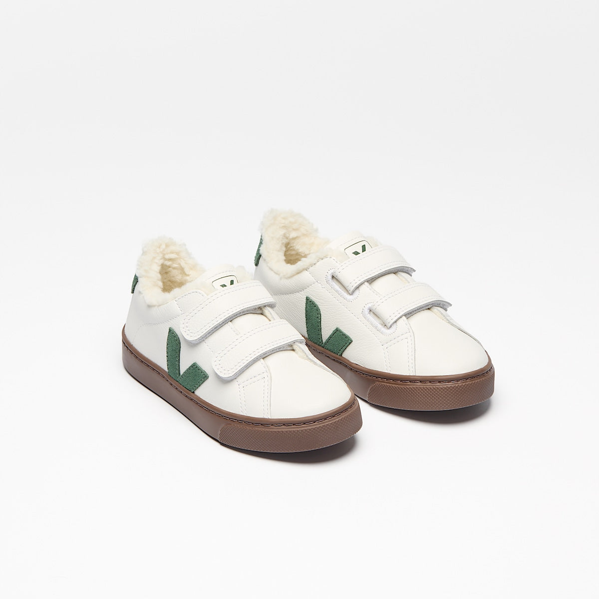 VEJA Esplar Furred Leather White Cyprus Bark - Image 2