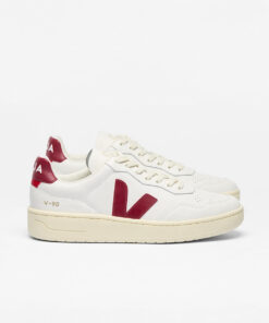 VEJA V-90 Leather White Marsala
