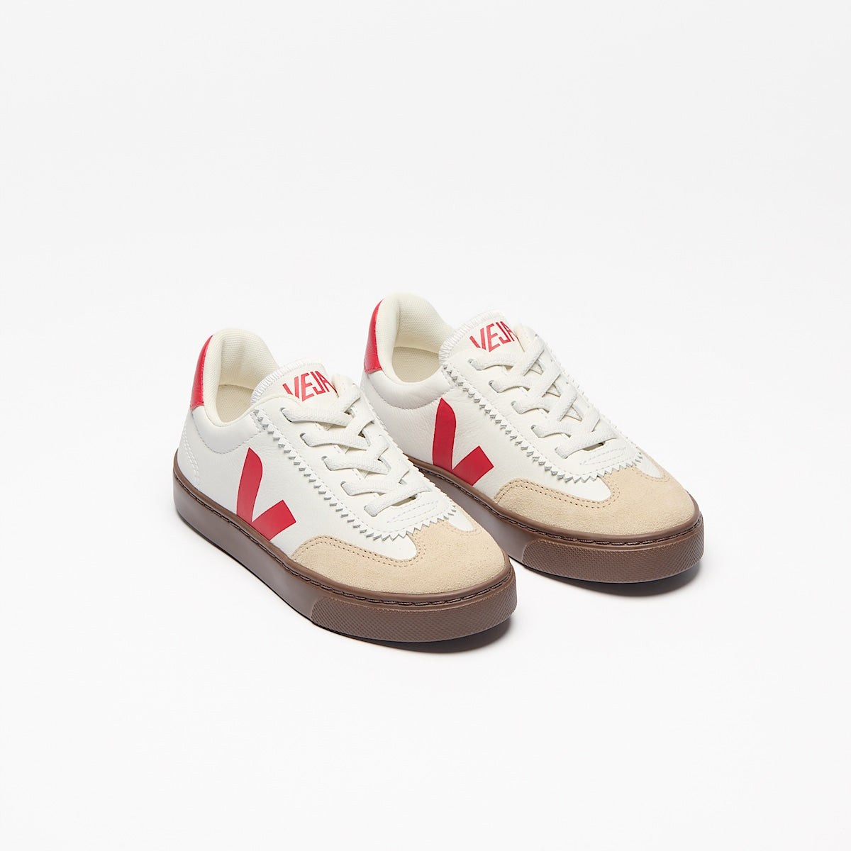 VEJA Volley Elastic Laces Leather White Pierre Pekin - Image 2