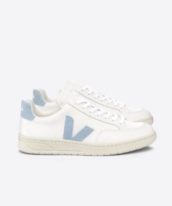 VEJA V-12 Leather White Steel