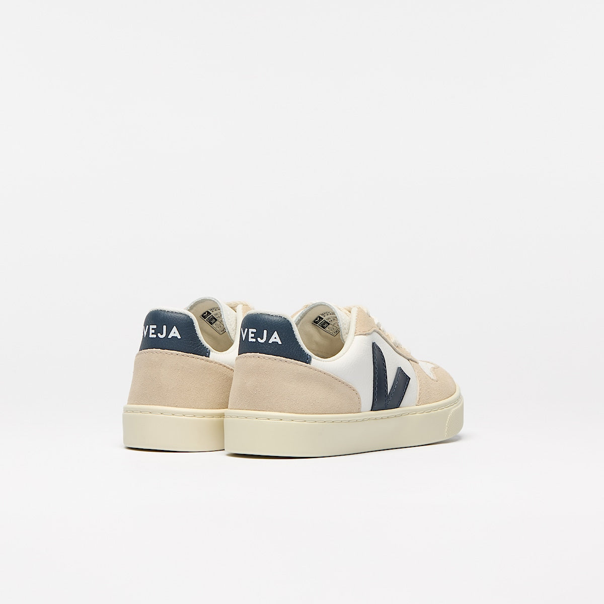 VEJA V-10 Leather White Nautico Almond - Image 3