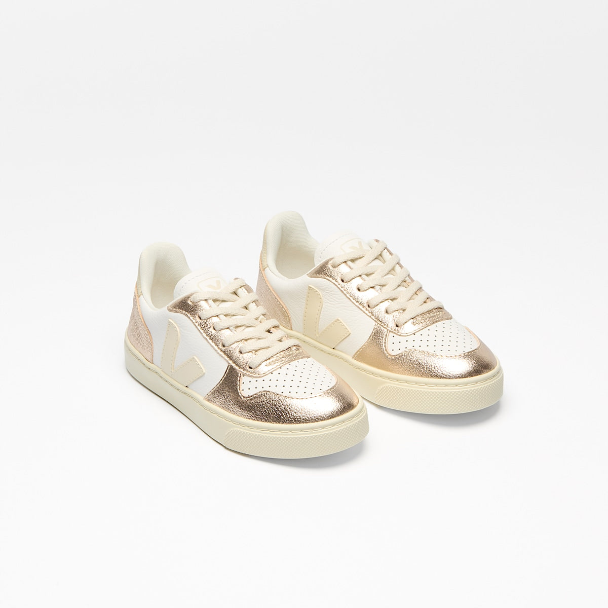 VEJA V-10 Leather White Calcaire Platine - Image 2